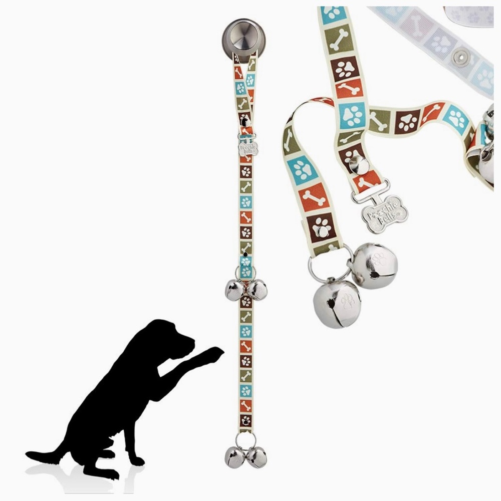 Poochiebells for dogs training doorbell Bone Appetit Brown